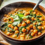 Chickpea and Spinach Curry: The Perfect Plant-Based Comfort Food 6 chickpea and spinach curry served in a rustic bowl