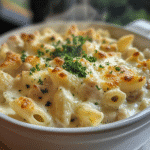 Creamy Cheese Chicken Pasta: The Ultimate Comfort Food Recipe 6 Creamy cheese chicken pasta served hot in a bowl