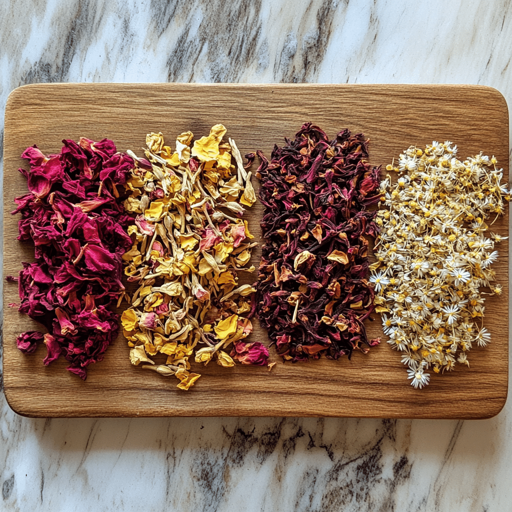 Glow Tea – The Ultimate Guide to Radiant Skin, Wellness & Weight Loss 6 Glow tea ingredients flat lay