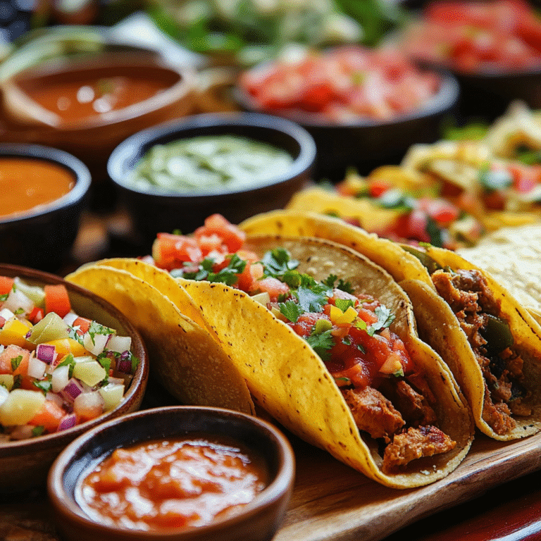 gluten free Mexican food on a rustic table
