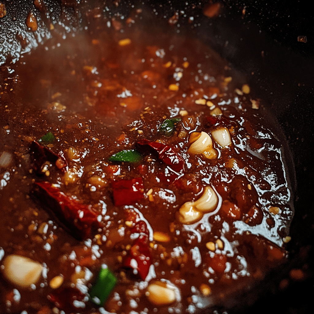 Salsa Negra – The Bold, Smoky Flavor Your Pantry Needs 7 Homemade Salsa Negra simmering with chipotle and garlic