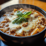 Sausage Lasagne Soup: A Hearty Twist on a Comfort Classic 6 Hearty sausage lasagne soup with noodles and cheese