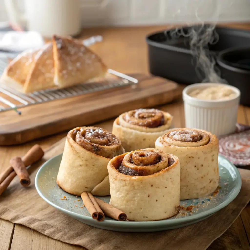 Tortilla Cinnamon Rolls: The Viral Sweet Treat You Can Whip Up in Minutes 5 Tortilla cinnamon rolls with maple glaze and nuts