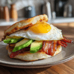 Cloud Bread Breakfast Sandwich – The Best Low-Carb Morning Treat 6 Cloud bread breakfast sandwich with egg and avocado