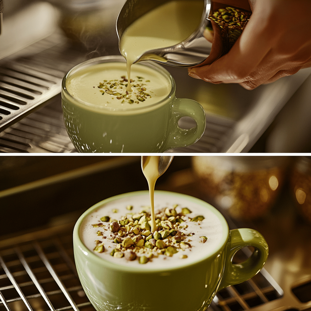 how to make pistachio latte at home