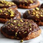 Dubai Chocolate Cookies with kunafa and pistachios