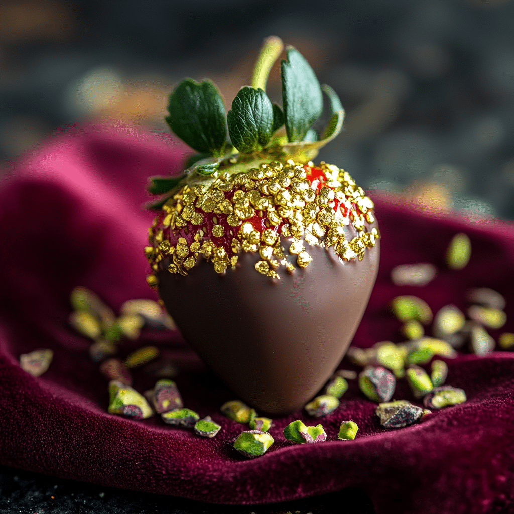 Strawberry Chocolate Dubai – Why Everyone's Obsessed with This Viral Treat 7 Luxury Dubai chocolate strawberry with gold and pistachio