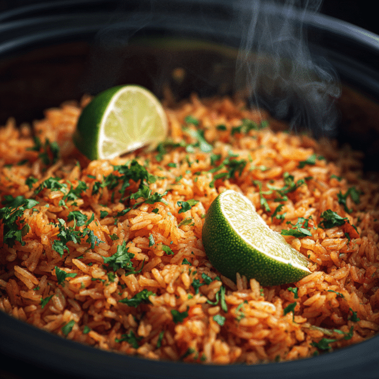 Authentic Mexican rice freshly cooked in a rice cooker