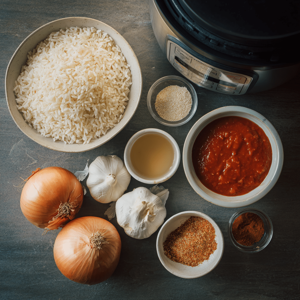 Mexican Rice in a Rice Cooker – The Easiest Way to Make Authentic Flavor 7 Ingredients for Mexican rice in a rice cooker recipe