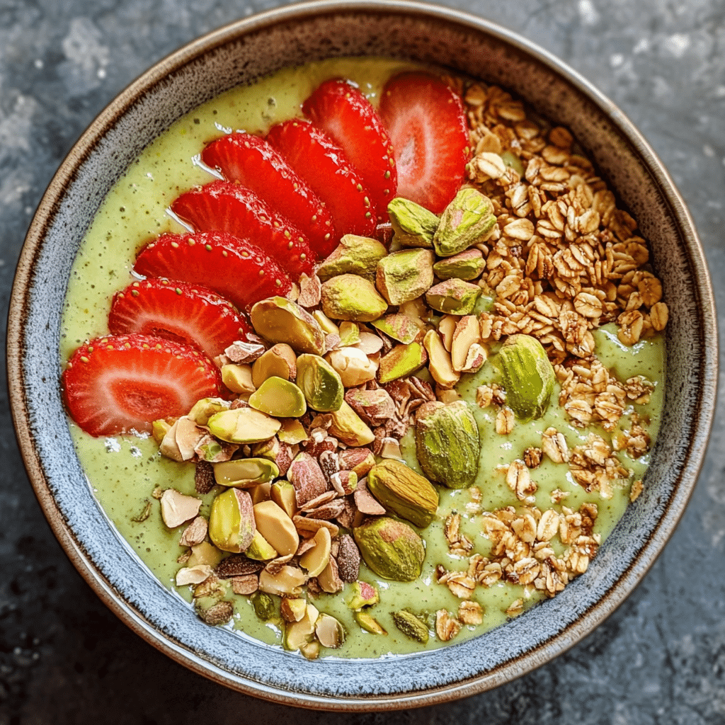 Pistachio Nut Butter: A Gourmet Spread with Real Benefits 9 pistachio nut butter smoothie bowl