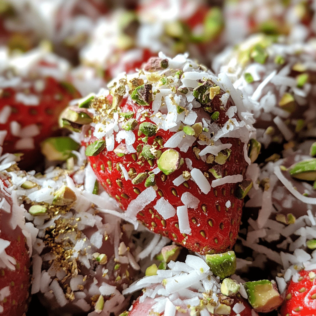 Dubai Chocolate Covered Strawberries: The Luxury Treat Everyone's Talking About 8 Shredded toppings on Dubai chocolate strawberries