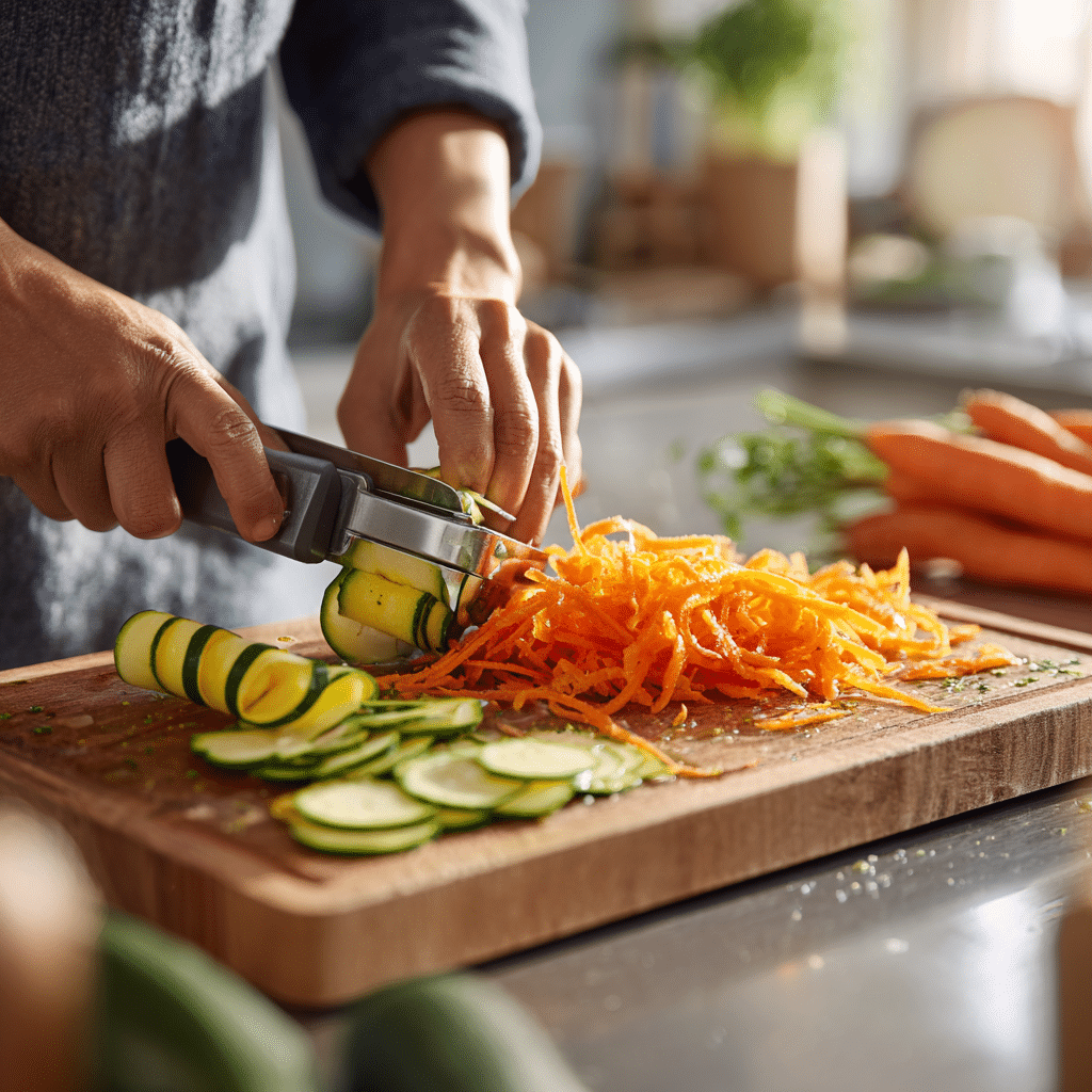 how to make salad ribbons with peeler