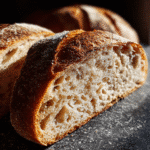 Whole grain sourdough bread healthy for diabetics close-up