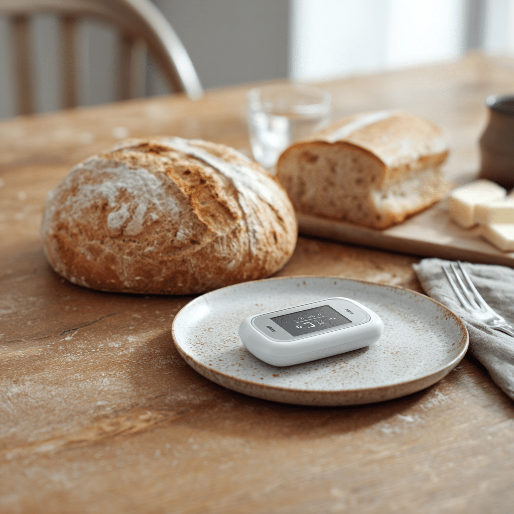 Blood sugar test with sourdough vs white bread comparison