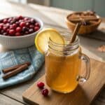 Apple cider vinegar weight loss drink in glass jar