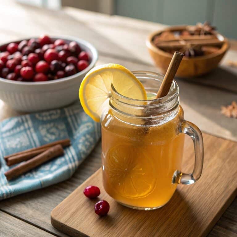 Apple cider vinegar weight loss drink in glass jar