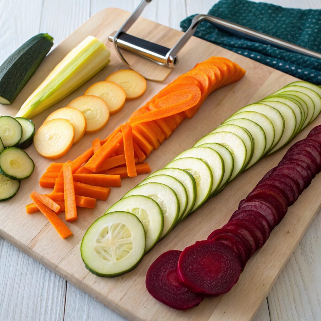 vegetables for vegan ribbon salad