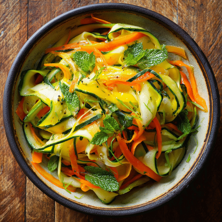 Summer Ribbon Salad with zucchini and carrots