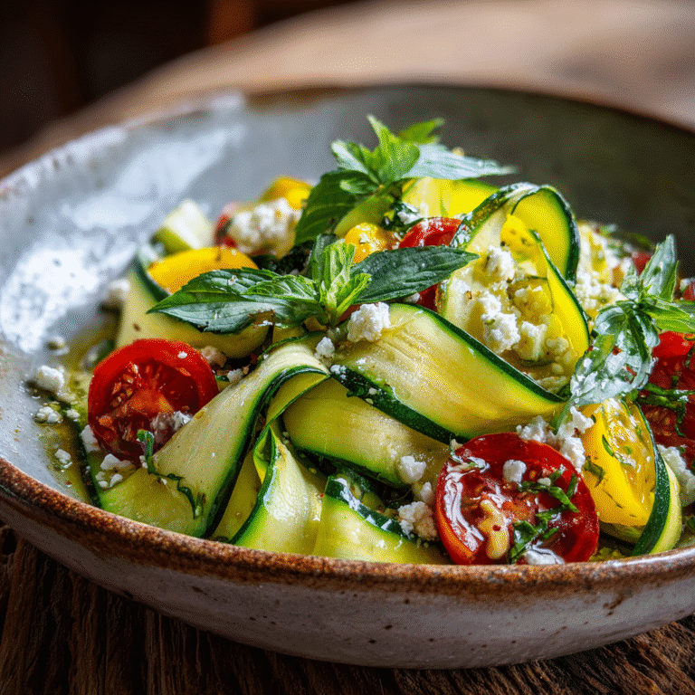 zucchini ribbon salad with lemon vinaigrette