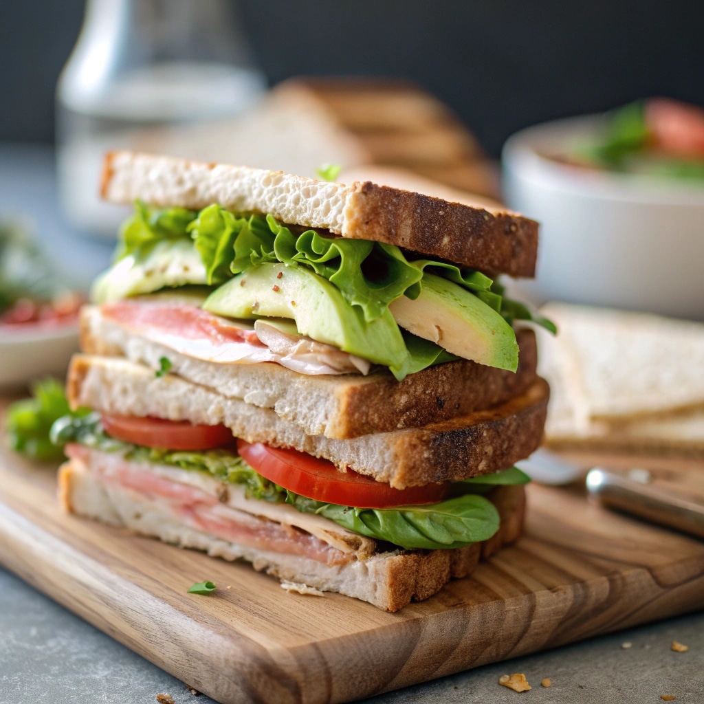 turkey avocado sourdough sandwich
