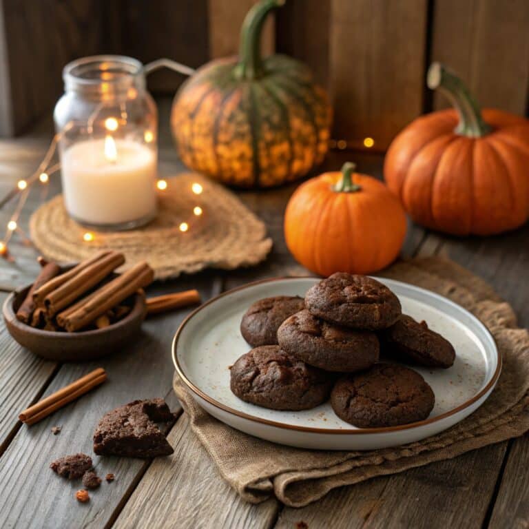 Chocolate Pumpkin Cookies featured fall dessert
