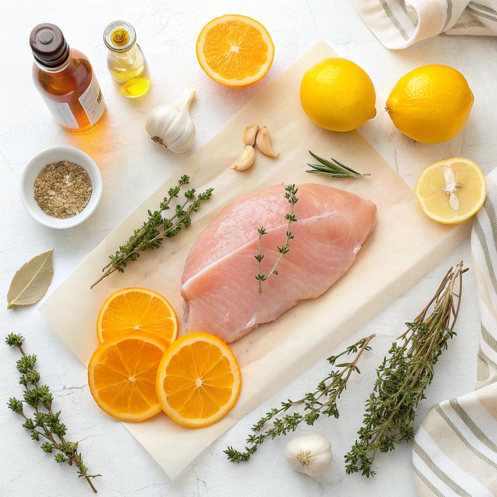 Ingredients for citrus glazed turkey breast