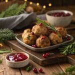 cranberry turkey stuffing balls holiday platter
