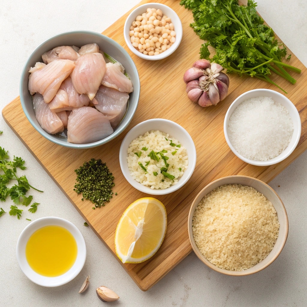 Ingredients for Slow Cooker Lemon Herb Chicken and Rice