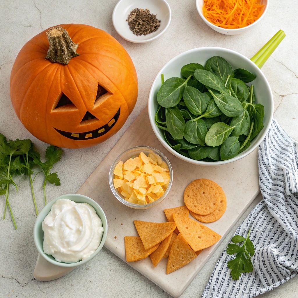 Ingredients for Jack-O-Lantern Dip Bowl
