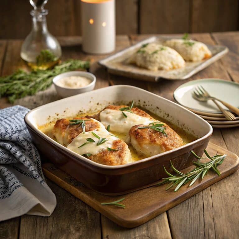 Million Dollar Chicken Breasts baked with creamy cheese