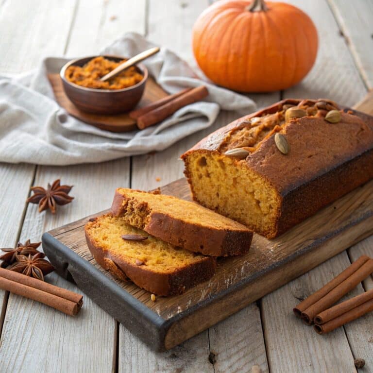 Pumpkin bread recipe with moist texture and warm spices