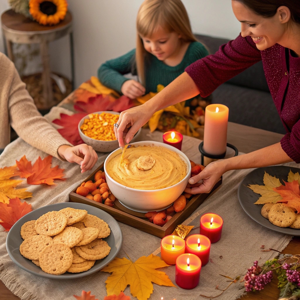 Pumpkin Dip at fall family gathering