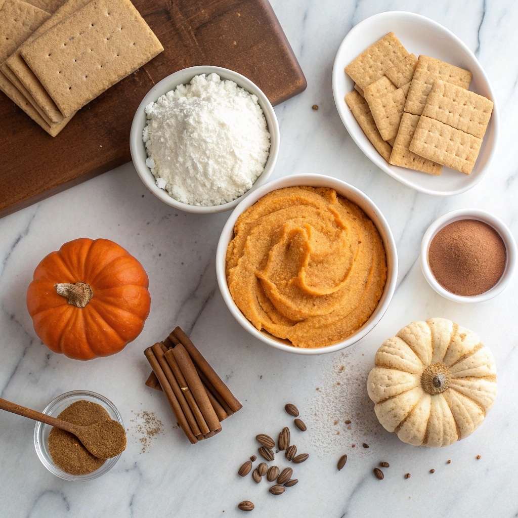 Pumpkin Dip ingredients on kitchen counter