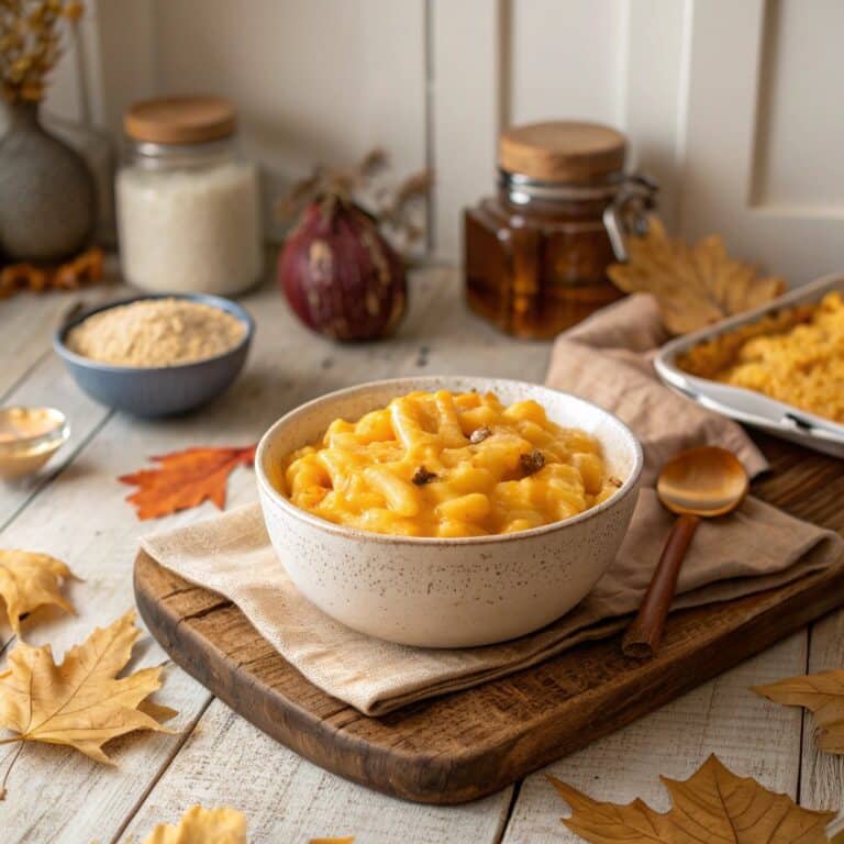 Pumpkin Mac & Cheese creamy fall comfort food