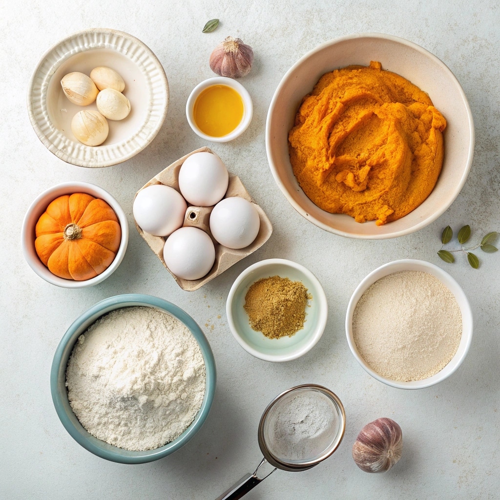 pumpkin patties ingredients flat lay