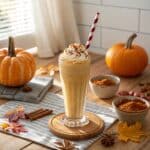 Pumpkin Smoothie with whipped cream and cinnamon