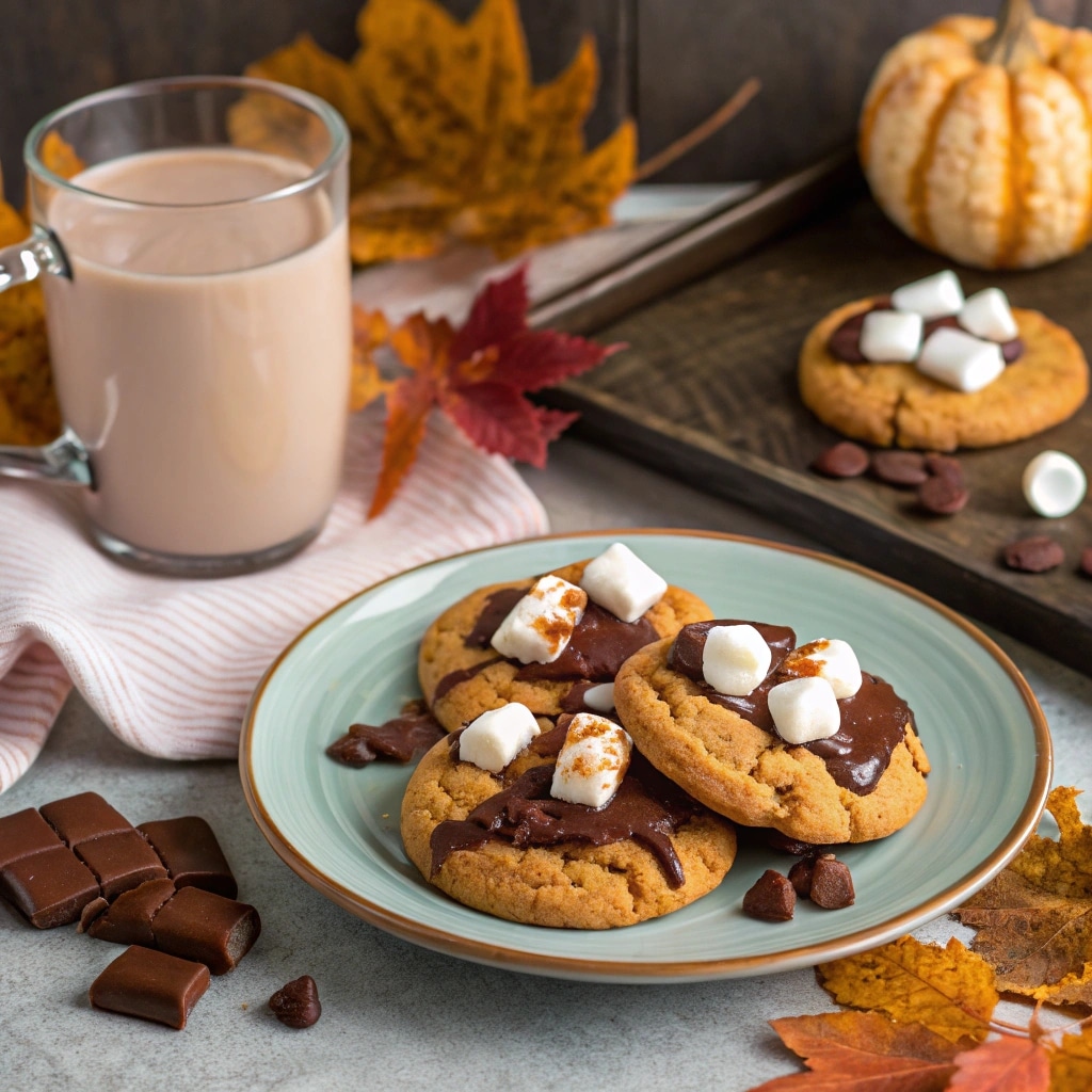 Pumpkin Smoothie served with granola and nut butter