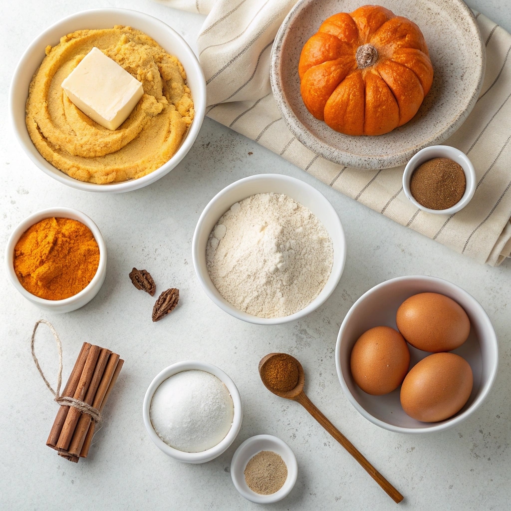 Pumpkin Snickerdoodles ingredients displayed on counter