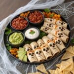 Serving Burrito Skulls with Dips