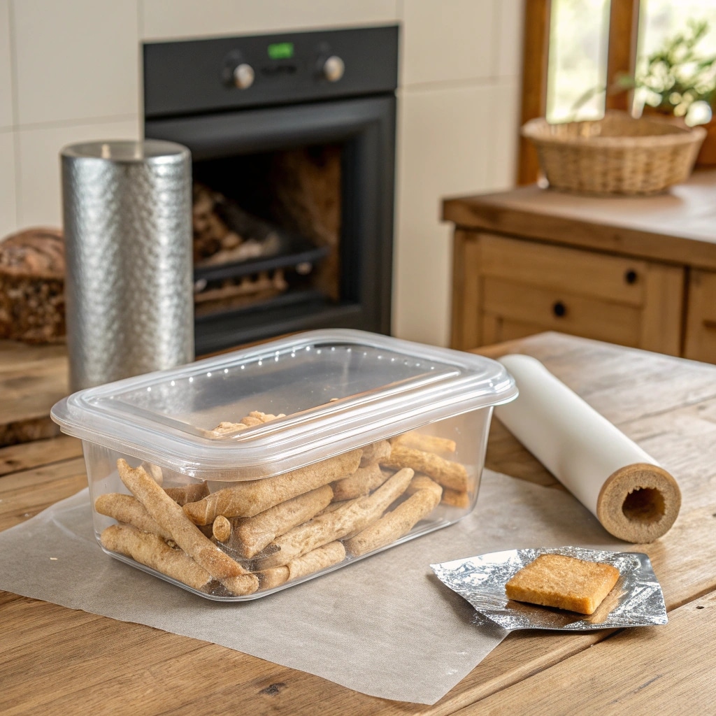 Storing Cheesy Halloween Breadstick Bones