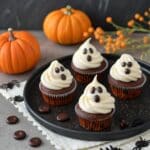 Sweet Ghost Cupcakes served for Halloween party