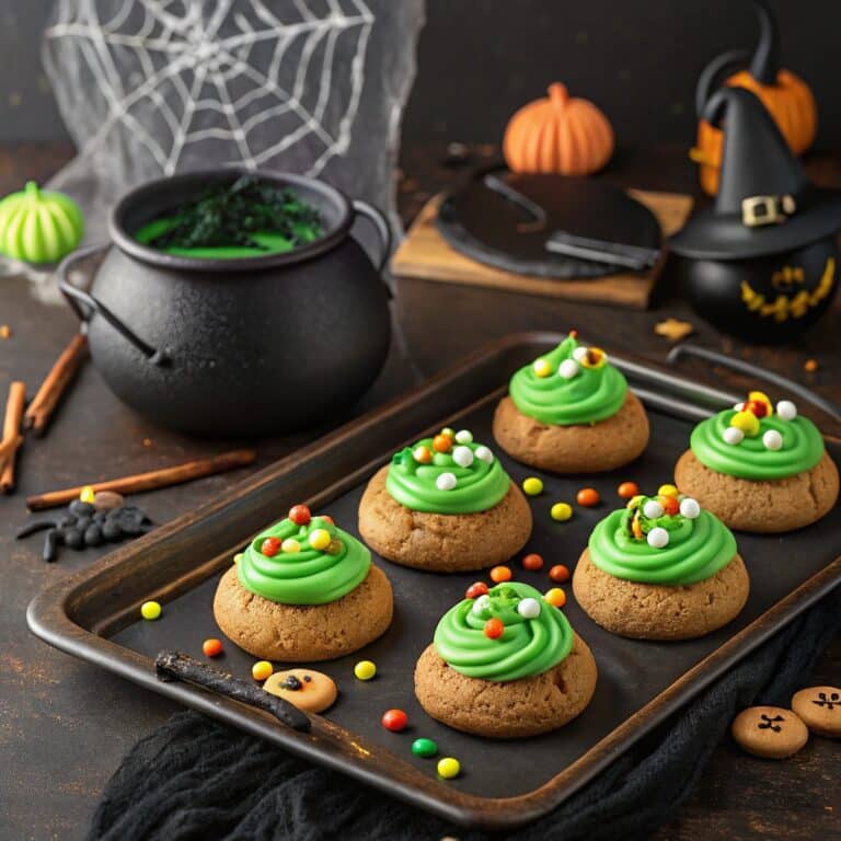 Cauldron Cookies Halloween spooky dessert recipe
