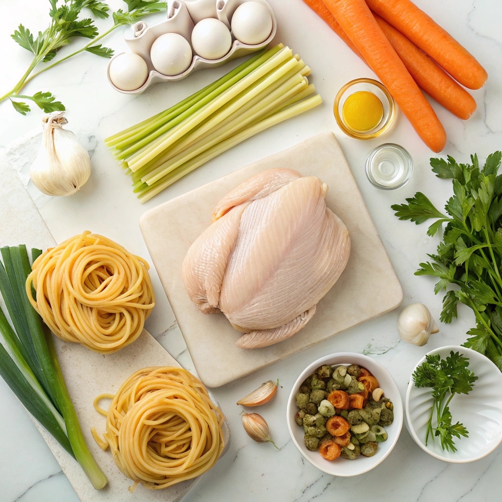 Ingredients for Chicken Noodle Soup