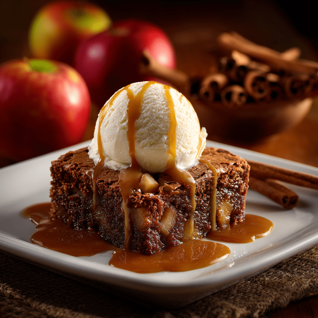 u4922897261 A square of apple brownie on a white plate drizzl 054d0f60 535b 4e59 a006 866d003b6760 2
