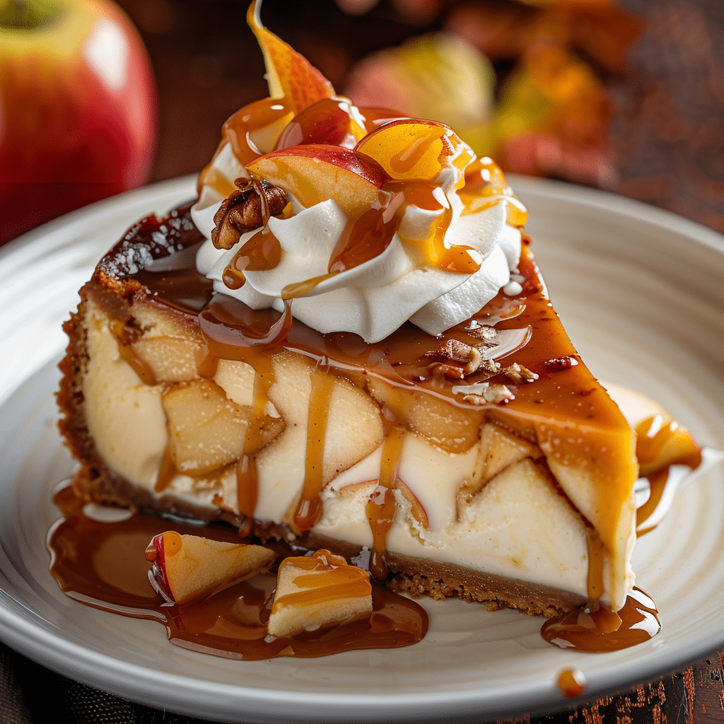 Apple Cider Cheesecake 7 u4922897261 Close up of Apple Cider Cheesecake slice topped w 5b8c6e97 8452 4aad a539 5e3d0ab5d3dd 3