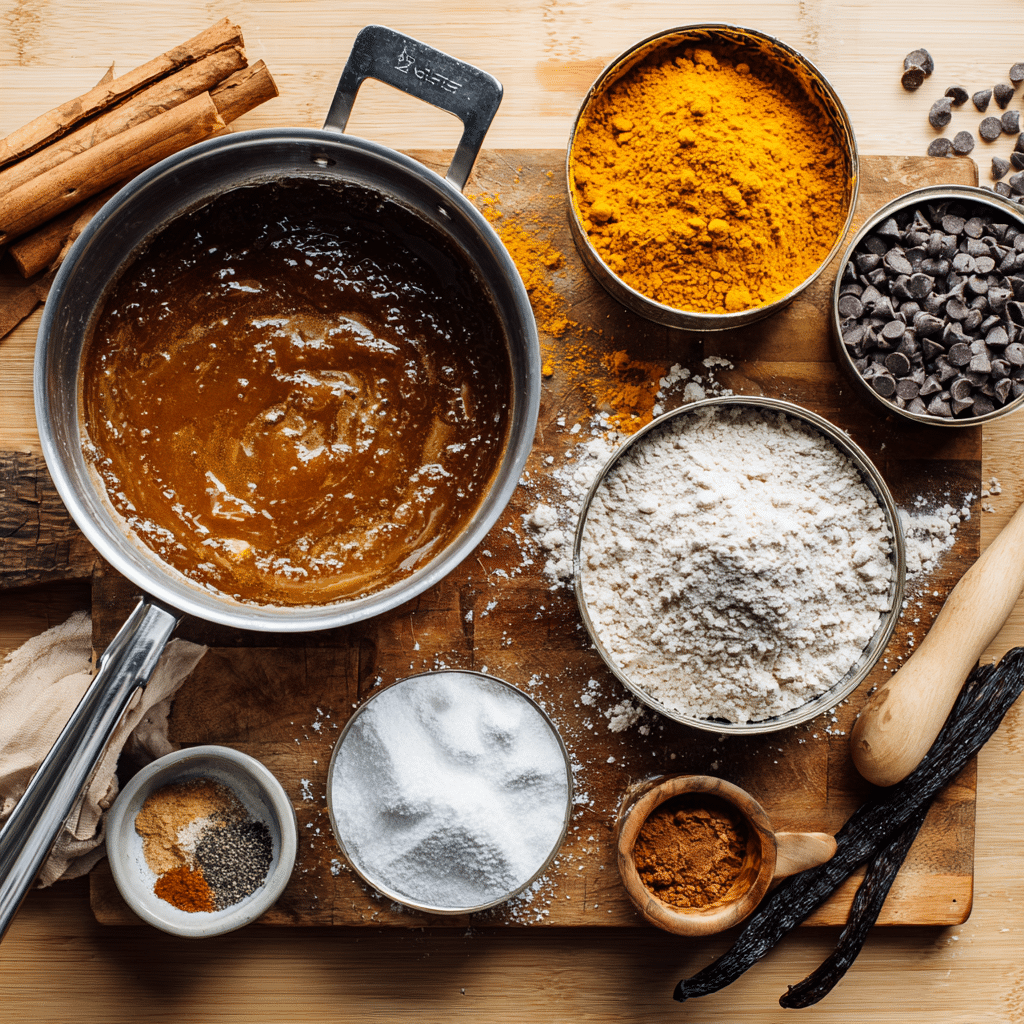 u4922897261 Flat lay of baking ingredients for brown butter p 1c105789 1d1a 4a97 bc06 7eae9b1eb124 0