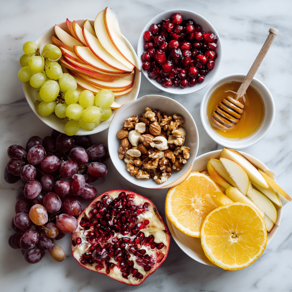 u4922897261 Flat lay of fresh fall fruit salad ingredients sl 7c118175 e72e 49fa b6f6 8d3cf5fe0b7d 1