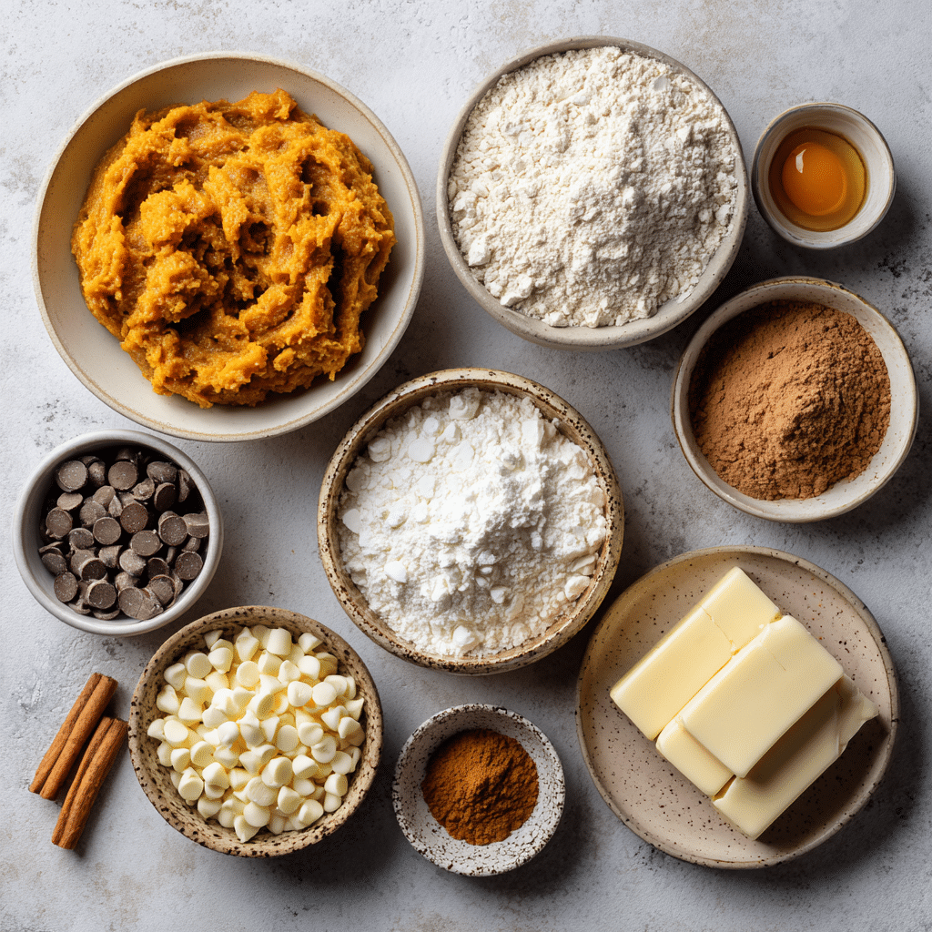 u4922897261 Flat lay of pumpkin blondie ingredients on a kitc 2f6b8116 f9d0 472b b81e 818cd01e48c7 2