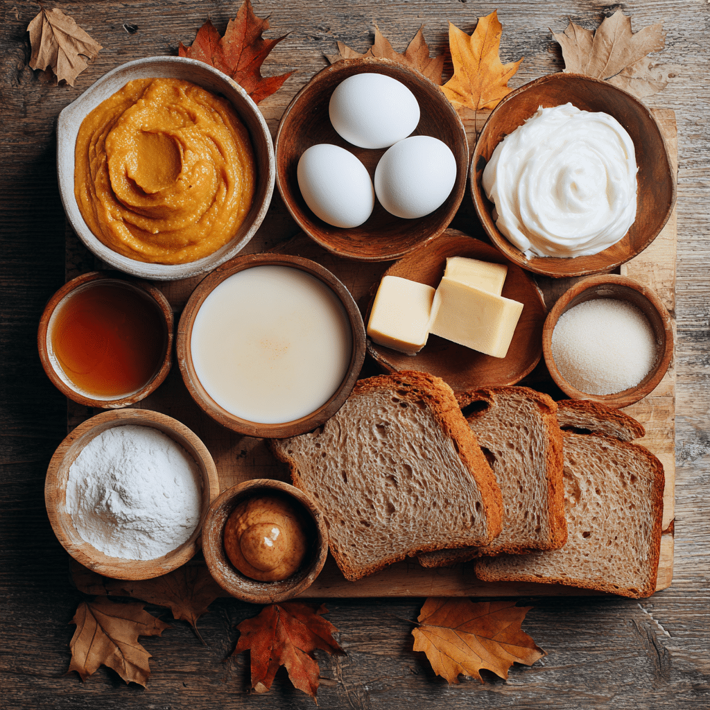 Pumpkin French Toast Breakfast 5 u4922897261 Ingredients neatly arranged for Pumpkin French To deb53c8b 827a 4ba4 9053 2d68c969eb02 3