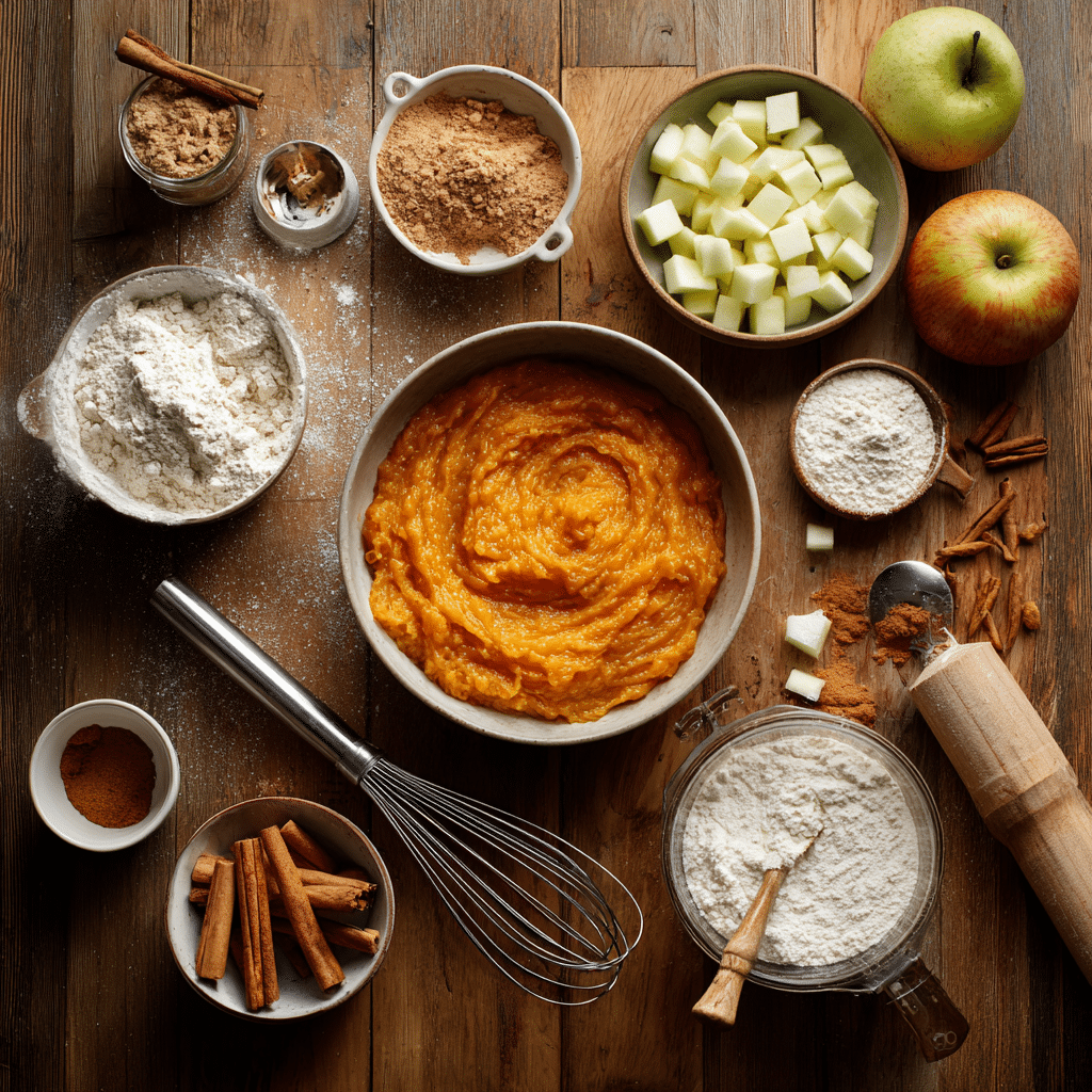 Small Batch Apple Pumpkin Streusel Muffins 5 u4922897261 Overhead shot of baking ingredients arranged neat 0198e7e2 9e7b 4d80 9379 ab49c8c724c0 1